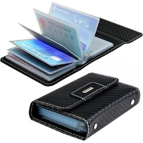 Business Credit Card Holders Soft Leather Security Card Pack Each Has 26 Card Slots for Organizers Wallet for Men Women in Saudi Arabia