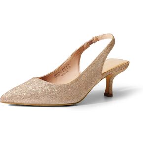 DREAM PAIRS Women’s Closed Toe Kitten Heels Pointed Toe Slingback Low Heels Dress Bridal Wedding Pumps Shoes in Kuwait