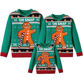 IFFEI Ugly Christmas Sweater for Women Men Kids Cute Family Matching Pullover Knit Jumpers for Holiday Party