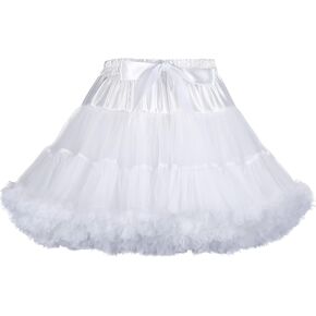 SHEJIZE Women's Tulle Skirts Petticoat Skirts Half Slips Chiffon Tulle Skirts Underskirt Pettiskirts