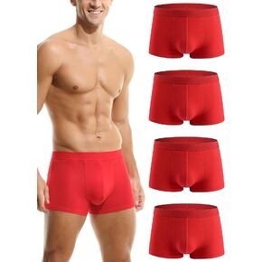 Hoerev Pack of 4 Mens Super Soft And Comfortable Fiber Briefs Trunks Underwear