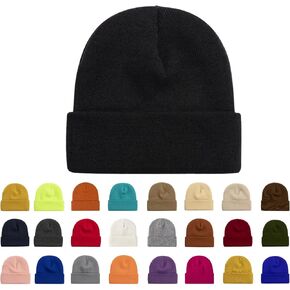 Ruqizhi Beanie Hat for Men Women Slouchy Beanie Hats Winter Knit Cuffed Beanie Soft Hat