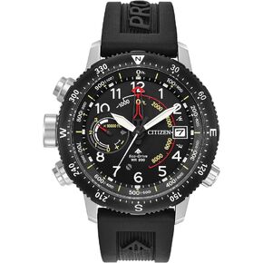 Citizen Men's Eco-Drive Promaster Land Altichron Watch in Stainless Steel with Black Polyurethane Strap, Black Dial (Model: BN5058-07E) in Saudi Arabia
