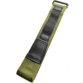 17-22 مم طول قابل للتعديل، أخضر عسكري، حزام ساعة نايلون | شديد التحمل، خطاف وحلقة، سوار معصم بديل رياضي | للجنسين in Kuwait