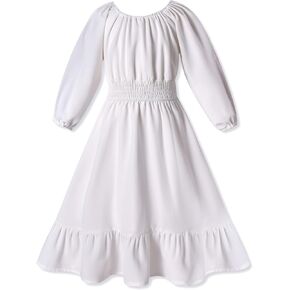 fioukiay Toddler Girl-Wedding-Princess-Maxi-Dress Boho Off Shoulder Lace Ruffle Dress Gowns Holiday Dresses in Saudi Arabia