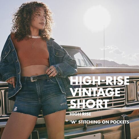 Wrangler Women's High-Rise Vintage Denim Short in Saudi Arabia