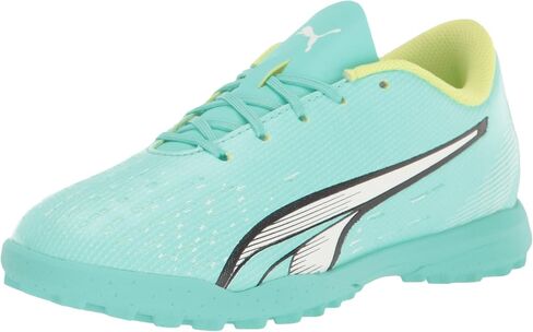 حذاء رياضي PUMA Ultra Play Turf للتدريب، نعناع كهربائي - أبيض - أصفر سريع، 13 US للجنسين للأطفال الكبار in Saudi Arabia