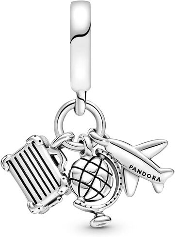 PANDORA Airplane, Globe & Suitcase Dangle Charm in Saudi Arabia