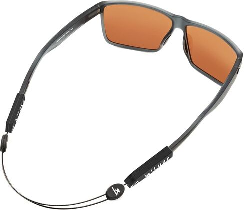 حزام كابل Luxe Performance قابل للتعديل بدون ذيل وحزام نظارات شمسية وحامل نظارات للنظارات الشمسية أو النظارات أو النظارات الطبية - 14 بوصة، حروف فاخرة باللون الأسود/الأبيض in Kuwait