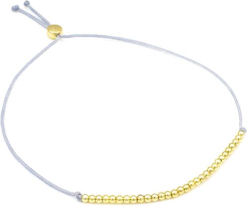 Lucky Feather 30th Birthday Gifts for Women; 30th Birthday Bracelet with 30 14K Gold Dipped Beads on Adjustable Cord; 30 Birthday Gift Ideas for Her in Kuwait