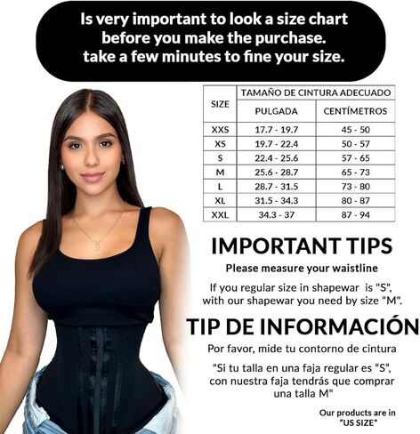 Silueta Perfecta Waist Trainer for Women-Faja Colombian Girdle Hourglass -Corset Double Compression extreme waistband. in Kuwait