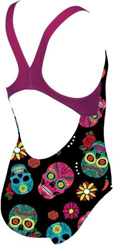 Arena Girls Crazy Skulls Carnival Jr Swim Pro Back One Piece MaxLife Swimsuit in Saudi Arabia