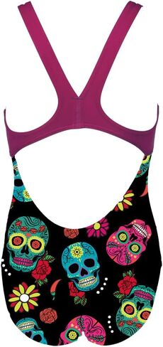 Arena Girls Crazy Skulls Carnival Jr Swim Pro Back One Piece MaxLife Swimsuit in Saudi Arabia
