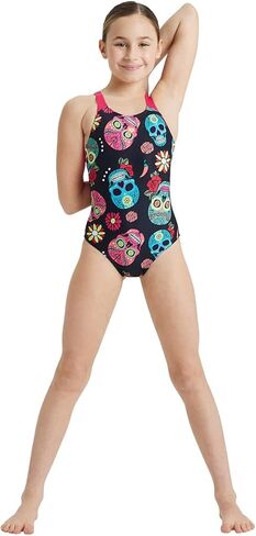 Arena Girls Crazy Skulls Carnival Jr Swim Pro Back One Piece MaxLife Swimsuit in Saudi Arabia