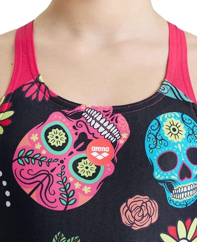 Arena Girls Crazy Skulls Carnival Jr Swim Pro Back One Piece MaxLife Swimsuit in Saudi Arabia
