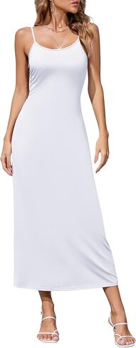 GloryStar Women Full Slip Under Dresses Sleeveless Adjustable Spaghetti Strap Cami Maxi Dress Nightgowns Sleepwear in Saudi Arabia