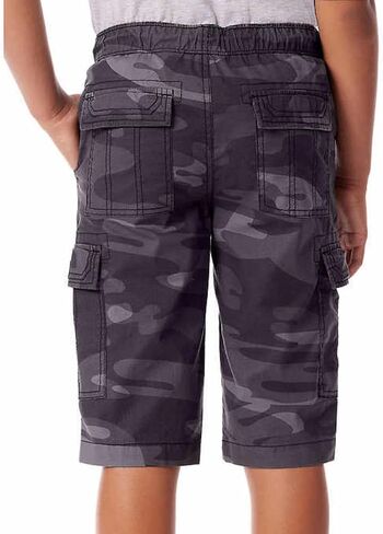UNIONBAY Youth Boy's Pull-On Cargo Short, Large(14/16), Black Camo in Saudi Arabia