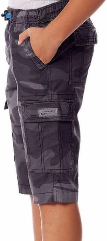 UNIONBAY Youth Boy's Pull-On Cargo Short, Large(14/16), Black Camo in Saudi Arabia