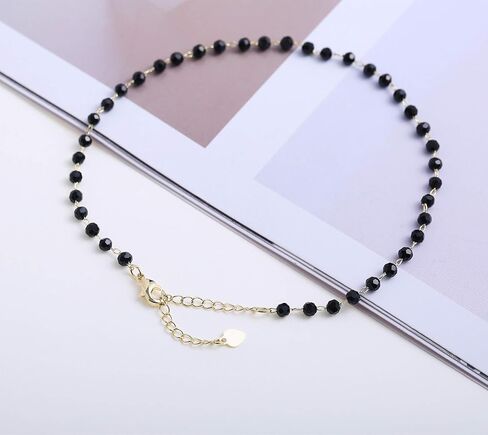 S.J JEWELRY Friendship Gift Handmade Dainty Anklet 14K Gold Plated/Silver Plated Star Lucky Beads Lace Chain Adjustable Foot Chain for Womens in Saudi Arabia
