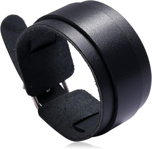 سوار Mgutillart Punk مشبك الحزام سوار معصم جلدي واسع in Kuwait