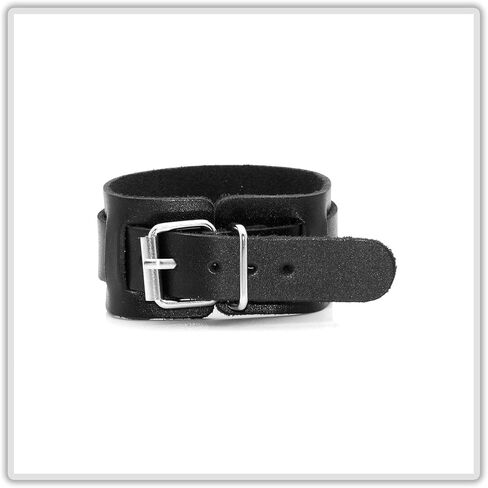 سوار Mgutillart Punk مشبك الحزام سوار معصم جلدي واسع in Kuwait