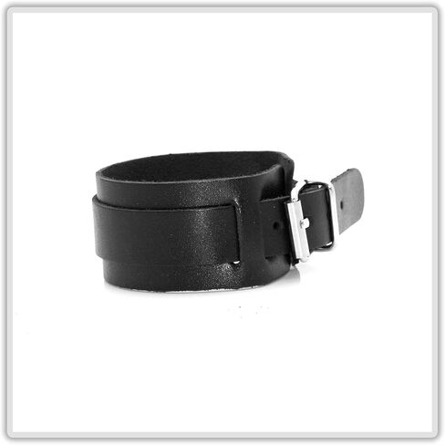 سوار Mgutillart Punk مشبك الحزام سوار معصم جلدي واسع in Kuwait