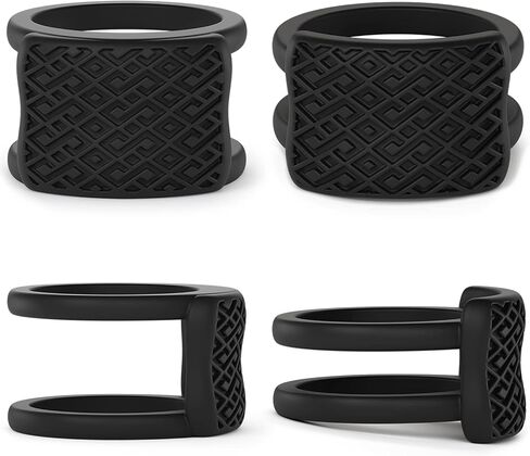 2PCS Ring Protectors for Working Out - Wedding Band and Engagement Ring Cover for Gym - Silicone Ring Guard - Rubber Ring Protector by RINFIT - Set of two: 4mm and 9mm in Kuwait