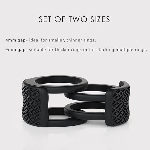 2PCS Ring Protectors for Working Out - Wedding Band and Engagement Ring Cover for Gym - Silicone Ring Guard - Rubber Ring Protector by RINFIT - Set of two: 4mm and 9mm in Kuwait