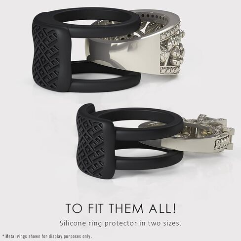 2PCS Ring Protectors for Working Out - Wedding Band and Engagement Ring Cover for Gym - Silicone Ring Guard - Rubber Ring Protector by RINFIT - Set of two: 4mm and 9mm in Kuwait