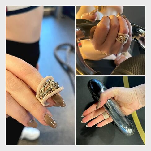 2PCS Ring Protectors for Working Out - Wedding Band and Engagement Ring Cover for Gym - Silicone Ring Guard - Rubber Ring Protector by RINFIT - Set of two: 4mm and 9mm in Kuwait