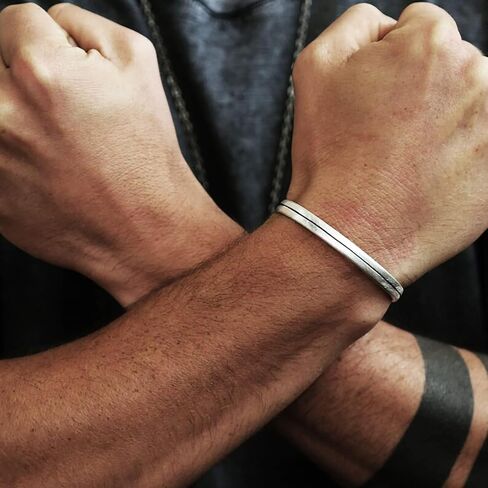 ريوسو مجموعة اساور عريضة ملتوية قابلة للتعديل للرجال من 4 قطع، بدون احجار كريمة, بدون أحجار كريمة in Kuwait