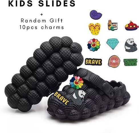 LEPHYON Bubble Slides for Kids Sandals|Golf Ball Slides Shoes|Gargen Clogs Girls|Funny Slippers Boys Comfy Anti-Slip Lightweight Protect Foot in Kuwait