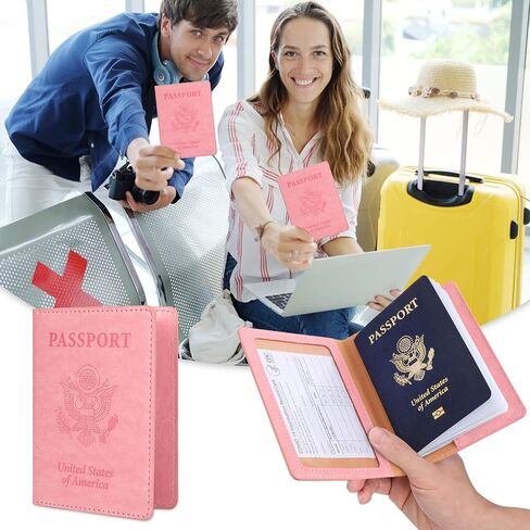 3 Pack Passport Holder, Leather Passport Cover Travel Essential Cruise Must Have Passport Holders, Passport Cover for Women Men, 3 Pack in Kuwait
