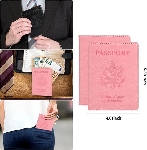 3 Pack Passport Holder, Leather Passport Cover Travel Essential Cruise Must Have Passport Holders, Passport Cover for Women Men, 3 Pack in Kuwait