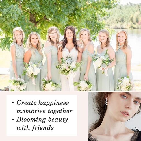 DHQH Bridesmaid Necklace Earrings Set Gifts I Couldn't Say I DO Without You Cubic Zirconia Leaf Pendant Necklace Bridesmaid Proposal Gift Set of 4 6 in Kuwait