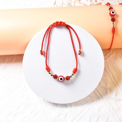 chorfla Evil Eye Bracelet For Women Teen Girls Amulet Pink Protection Bracelet Good Luck Adjustable String Bracelet Anklet in Kuwait