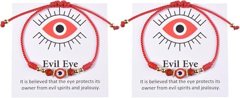 chorfla Evil Eye Bracelet For Women Teen Girls Amulet Pink Protection Bracelet Good Luck Adjustable String Bracelet Anklet in Kuwait