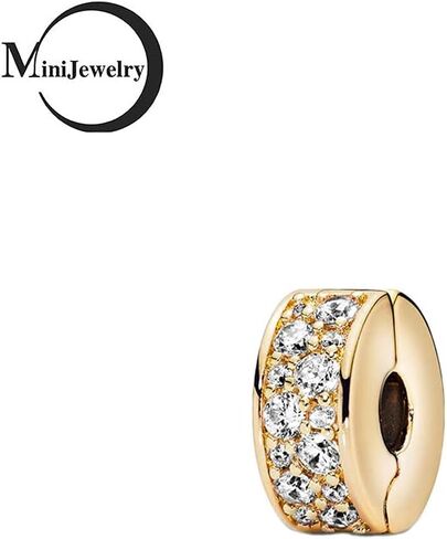 MiniJewelry النساء الفتيات مشرقة الأناقة مسار كليب سحر لأساور القلائد المعلقات زركون فاصل سحر أحجار الميلاد عيد الميلاد in Kuwait