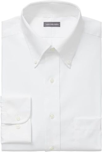 Van Heusen Men's Dress Shirt Regular Fit Non Iron Solid in Saudi Arabia