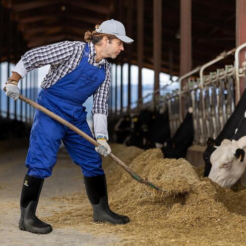 أحذية المطر DRYCODE للرجال مع ساق فولاذية، أحذية عمل مطاطية معزولة مقاومة للماء، أحذية طين متينة من النيوبرين 5 مم للصيد وصيد الأسماك، مقاس 5-14 in Kuwait