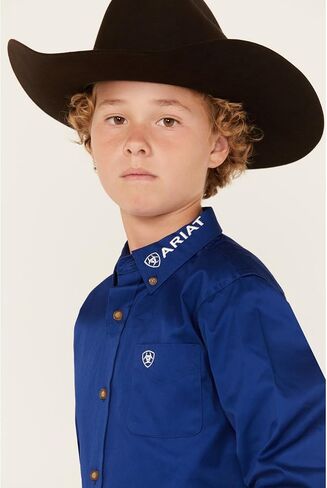 ARIAT Boys' Team Logo Twill Classic Fit Shirt in Saudi Arabia