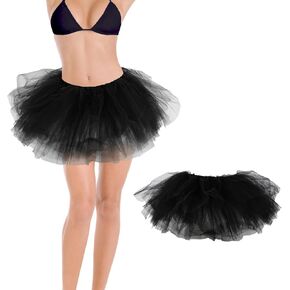 GERINLY Large Full Tutu Skirt for Adult, Fluffy Ballet Tulle Skirt 6 Layers, Vintage 1950s 70s Outfit, Party Carnival Costume in Kuwait