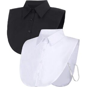 Tatuo 2 Pieces Fake Collar Detachable Blouse Dickey Collar Half Shirts False Collar for Women Favors