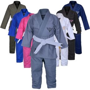 Jayefo Kids Brazilian JIU Jitsu GI for Boys and Girls IBJJF Legal BJJ Lightweight Soft Preshrunk Grappling Children Youth MMA