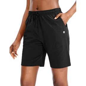 G Gradual Women's Bermuda Shorts Jersey Shorts with Deep Pockets 7" Long Shorts for Women Lounge Walking Athletic