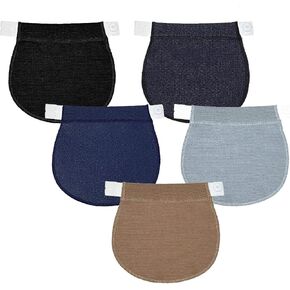SATINIOR 5 Pcs Maternity Pants Extender Belly Bands for Pregnant Women Adjustable Waist Button Extenders Pregnancy Waistband Elastic Pregnancy Trouser Belt Postpartum Maternity Band for Jeans Pants in Saudi Arabia