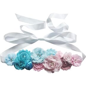 Gender reveal maternity sash blue pink newborn sash in Saudi Arabia