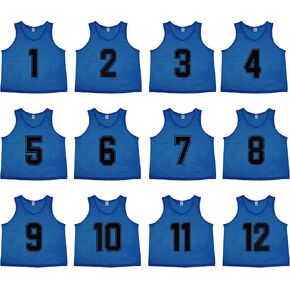 Oso Athletics Sets of 12 (1-12, 13-24, 25-36, 37-48) Premium Polyester Mesh Numbered Jerseys Pinnies