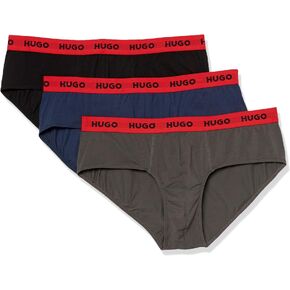 HUGO Men's 3 Pack Stretch Cotton Hip Brief in Kuwait