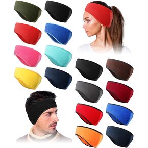 16 قطعة من عصابة الرأس لتدفئة الأذن من الصوف في الشتاء، عصابة رأس للجري، عصابة رأس مرنة لتدفئة الأذن للنساء، أغطية أذن دافئة للرجال في الشتاء والطقس البارد في الهواء الطلق (ألوان قديمة، نمط مبتكر) in Kuwait